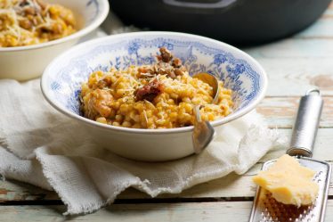 Risotto zucca e salsiccia