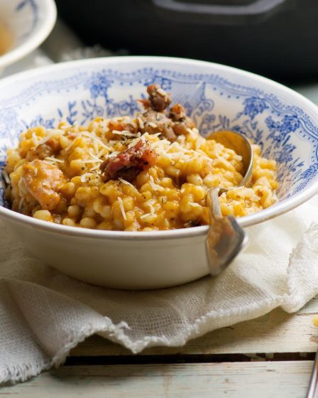 Risotto zucca e salsiccia